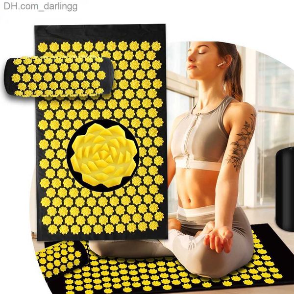 

massager mat acupressure mat yoga mats cushion sensi massage body pillow foot with needle fitness pilates fitness gym mat q230826