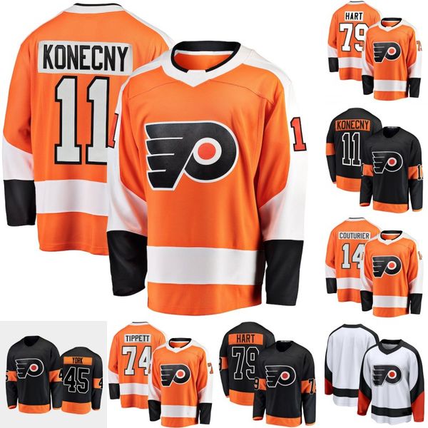 

philadelphia travis konecny flyerss jersey sean couturier morgan frost cam york carter hart cam atkinson ryan ellis felix sandstrom marc sta, Black;red