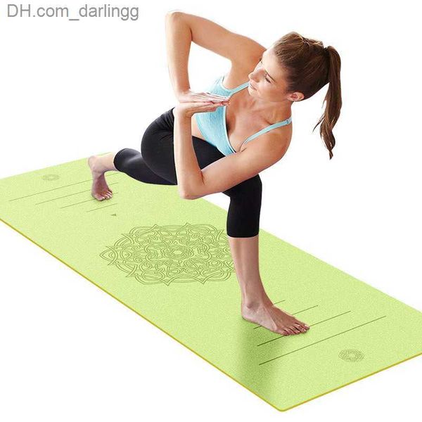 

lezyan 5mm natural rubber pu yoga mat frosted high solid color sweat absorption anti skid fitness gym excercise workout q230826