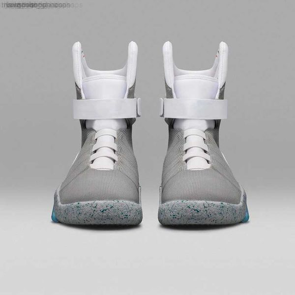 

2023 new back to the future automatic laces air mag sneakers marty mcfly's led shoes back to the future glow in dark gray mcflys back t, Black