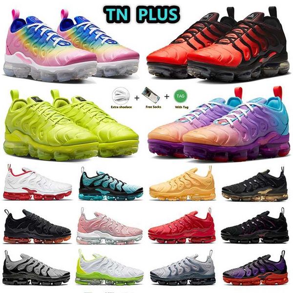 

2023 tn plus mens running shoes red to black pink spell tennis ball cherry fuchsia dream neon olive orange gradients zebra white men women s