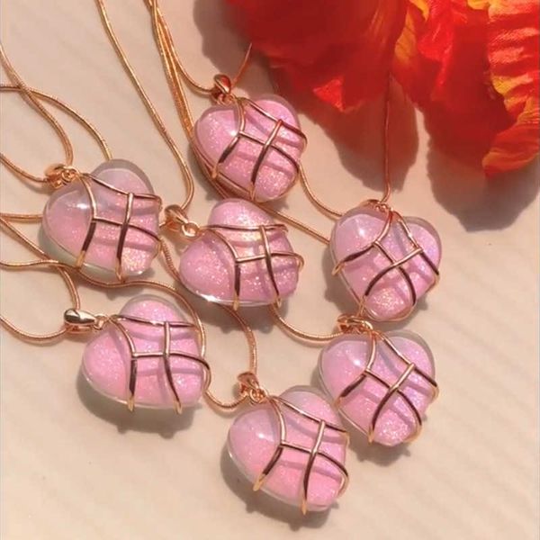 

cool wind love pink barbie necklace personalized pendant girl network red versatile collar chain necklace ornament, Silver