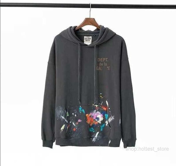 

galleryess designer hoodiess mens womens deptss hoodies pullover tracksuit letter printed crewneck loose long sleeve black gray white hooded
