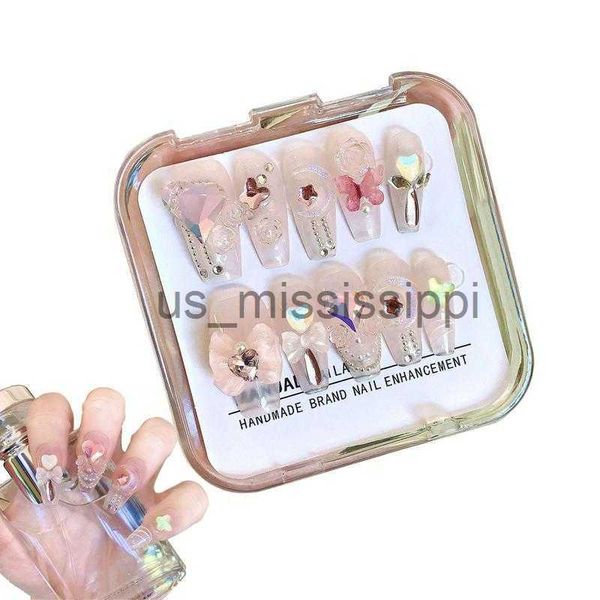 

false nails glitter fake nails thin false nails tips 10pcs thin artificial fake nails shiny wear elegant nail stickers for daily work date x, Red;gold