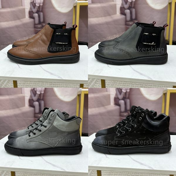 

designer shoes classic boots men platform boots ankle boots winter boot casual mens outdoors boots size 38-45 with box, Black