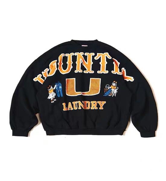 

men's hoodies sweatshirts men women 1 1 crewneck hoodie ss kapital sweatshirts 230825, Black