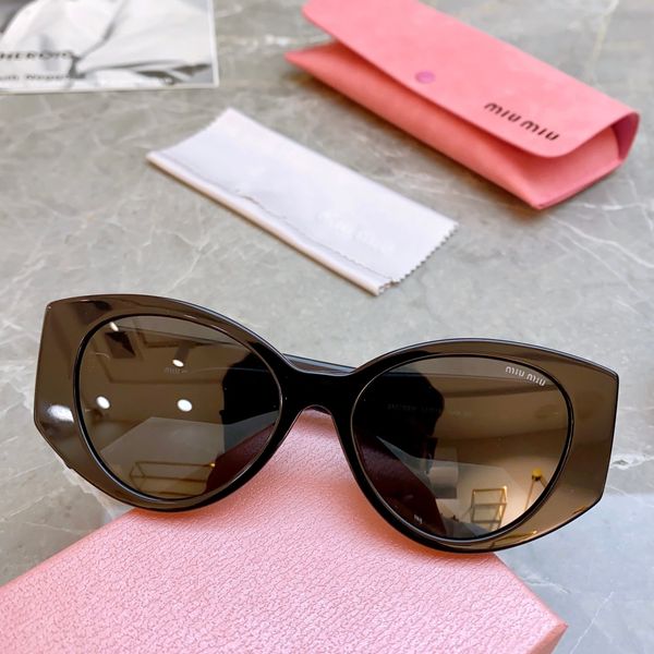 

mi u smu 03w cat eye high-grade sunglasses korean version sunglasses female 2023 new anti-ultraviolet sunglasses, White;black