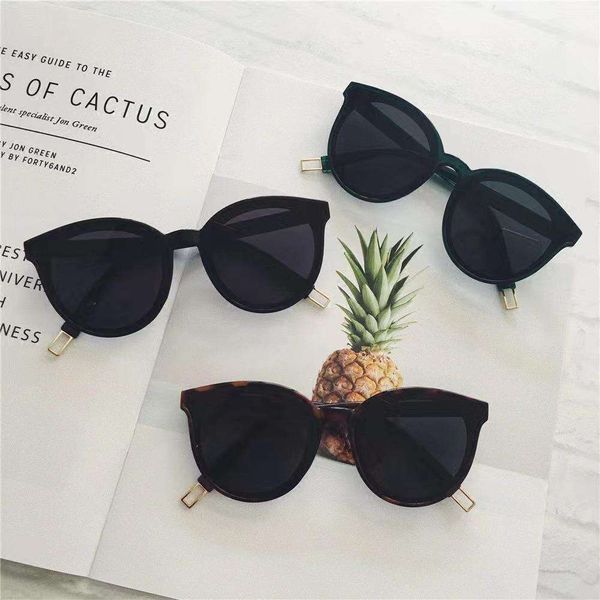 

sunglasses big face slimmer summer korean style round trendy for women, White;black