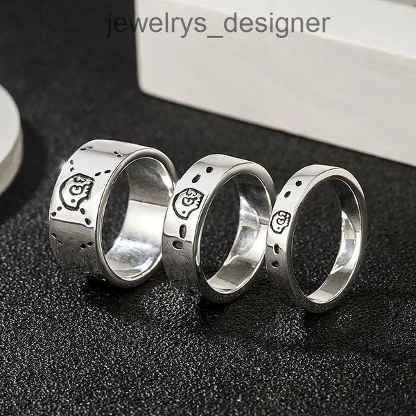 

designer ring for women jewelry 925 sterling silver skeleton sterling silver tiger head crome hearts enamel retro cuban link men jewelry