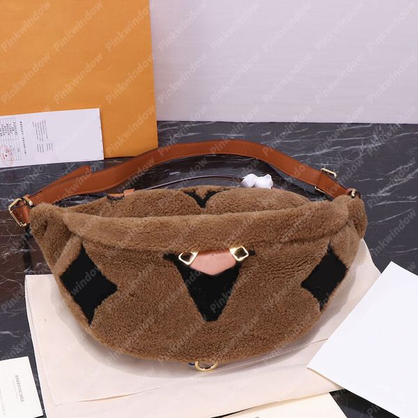 

r waist bag women crossbody bags teddy bumbag designers mens fluffy shoulder belt bag fuzzy bumbag cross body handbags fanny pack