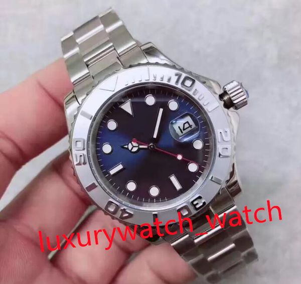 

luxury mens watch black blue grey dial sapphire glass stainless steel strap automatic mechanical movement 116622 40mm yacht watches men wris, Slivery;brown