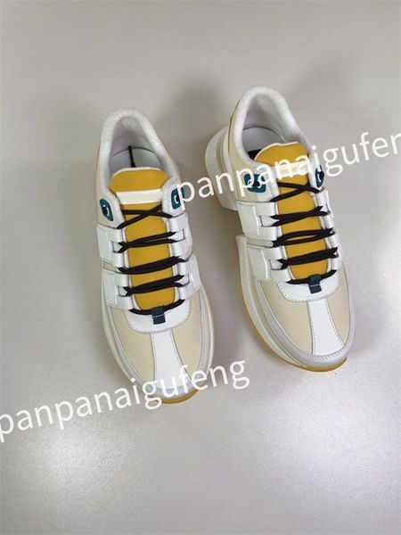 

new designer sneaker trainer running shoes calfskin leather whiteblue letter overlays platform low sneakers mens woman shoes size 35-45 fd23, Black