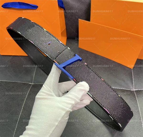 

fashion men's belt designer signature black genuine leather colorful belt classic white signature letter buckle belt width 3.8cm women&, Black;brown