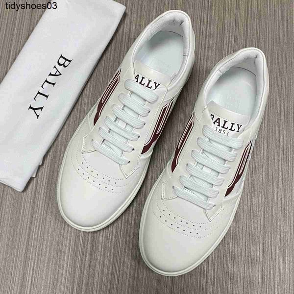 

2023 summer new ballys leather casual men's shoes sports shoes versatile little white shoes, Black