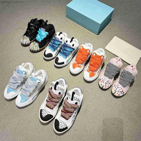 

curb sneakers designer casual shoes mesh braided lace-up extraordinary sneakers nappa calfskin shoe rubber platform with box, Black