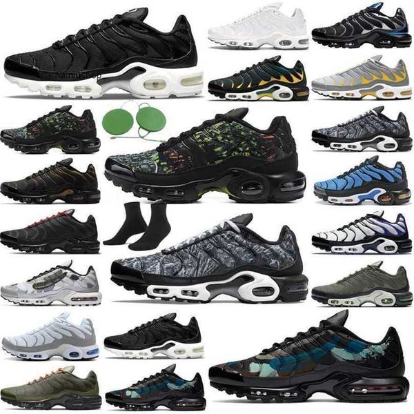 

2023 tn plus running shoes mens triple black white hyper jade royal sunset orange yellow university blue metallic teal women breathable trai