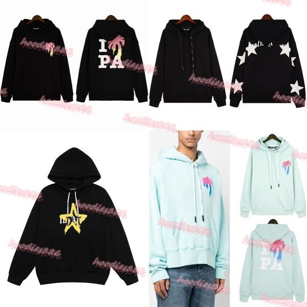 

men's hoodies sweatshirts mens designer sweater spray printed hooded palmes angel hoodie loose lovers pa jumper women hoody oversized r, Black