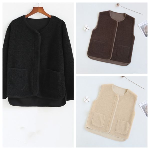 

women's jacket 2023 sleeveless jacket warm synthetic fur vest plush tassel jacket