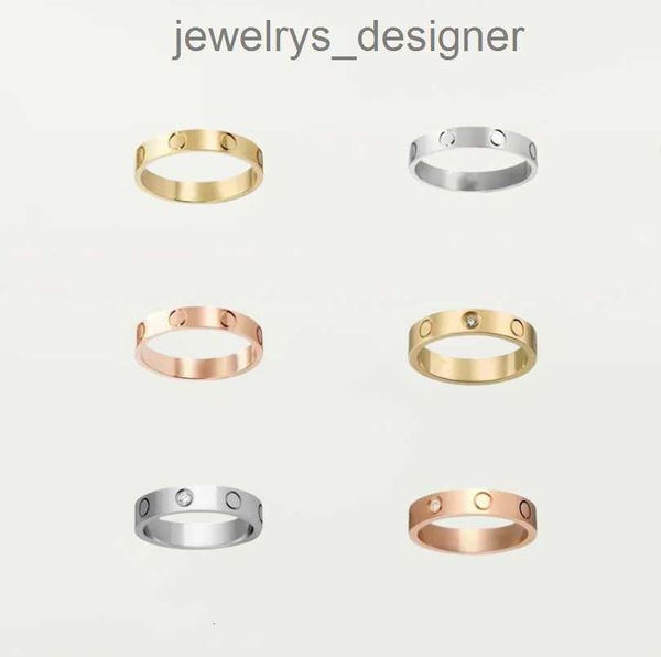 

designer love screw ring men's and women's ring classic luxury titanium steel alloy material never fade non allergic - 4/5/6mm, Silver