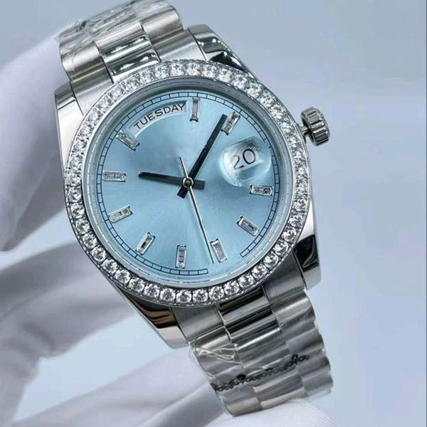 

mens watches 36mm 40mm fully automatic mechanical watchs diamond inlay aaa men watch fashion business designer wristwatch, Slivery;brown