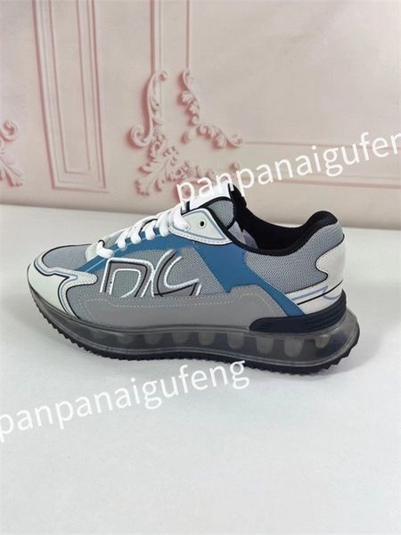

2023 new luxurys designer sneaker running shoes calfskin leather whiteblue letter overlays platform low sneakers mens woman shoes size 39-46, Black