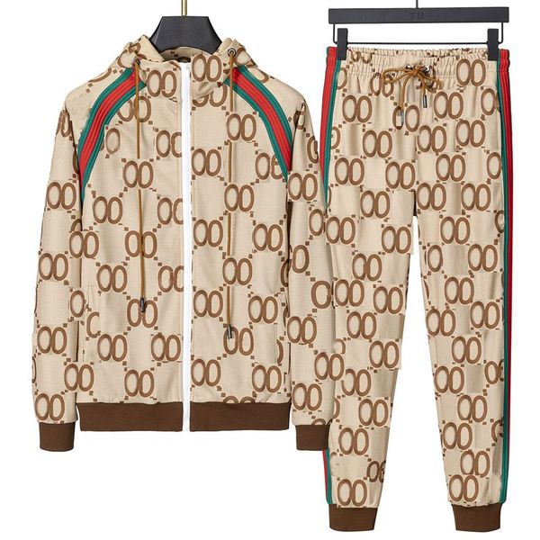 

mens tracksuit letter pattern printing sports tracksuit men jacket autumn winter sportswear coat hooded sweatshirt 2023 sale, Gray