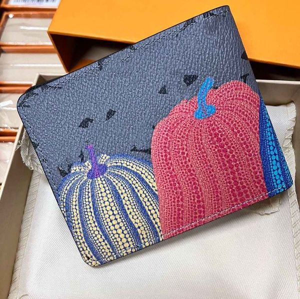 

designer bag wallets & holders for woman man handbags pumpkin printing 5a quality change coin purse bags women handbag luxury brown leather, Red;black