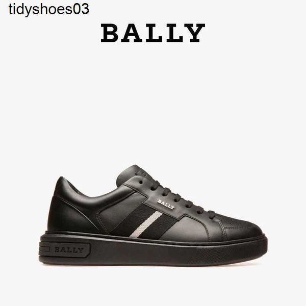 

ballys men's shoes light luxury business fashion korean edition genuine leather casual sports shoes versatile little white shoes, Black