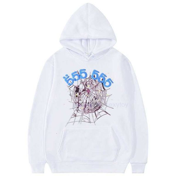

fashion hoodie creativity sp5der 555555 angel number printed sweater, Black