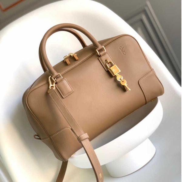 

designer bag lowe high-end lock head small square bag boston hand pillow crossbody women's 1:1 genuine leather handbag shoulder bags