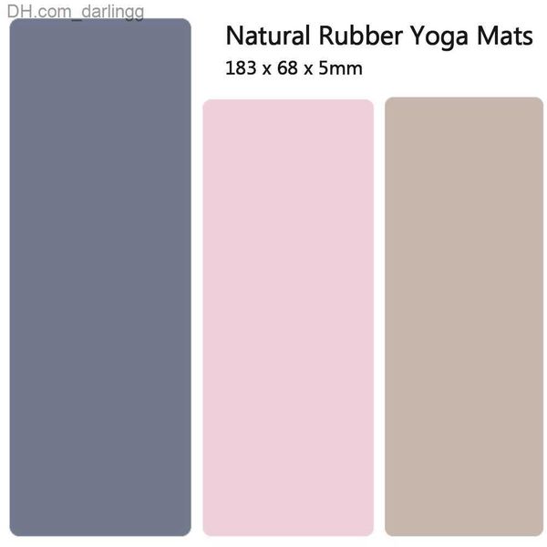 

professional solid color pu yoga mat natural rubber indoor gym fitness exercise mat non-slip mat environmental 183cm*68cm*5mm q230826