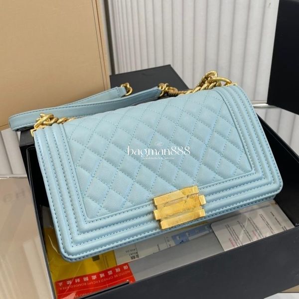 

designer bag le boy caviar handbag women crossbody handbags antique metal shoulder bag chain clutch plaid lambskin leather designer womens l