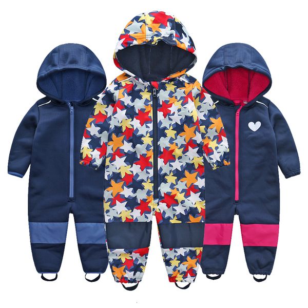 

rompers childrens ski suits soft shell childrens jumpsuits boys and girls jumpsuits warm waterproof windproof thin section 230825, Blue