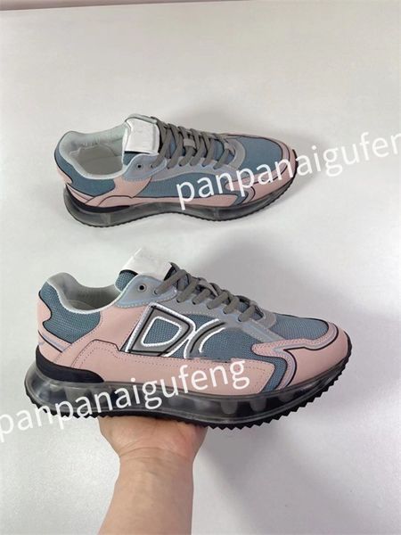 

designer sneaker running shoes calfskin leather whiteblue letter overlays platform low sneakers mens woman shoes size 39-46fd230508, Black