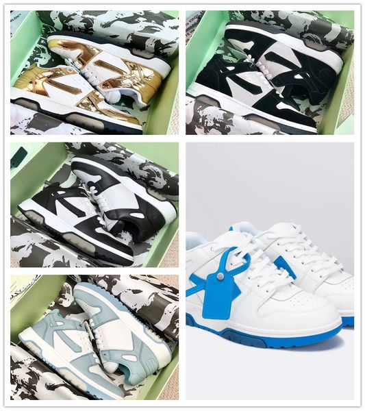 

famous brand out of office sneakers shoes low suede & leather platform skateboard walking chunky rubber trainers dress party men women disco, Black