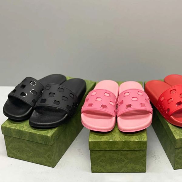 

women men sandals rubber slide slipper designer slides causal non-slip slides summer flip flops outdoor flower platform slippers size 4-11.5, Black