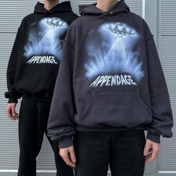 

men s hoodies sweatshirts retro ufo abduction funny oversized hoodie aliens cryptozoology pullover print sweatshirt clothes y2k 230826, Black