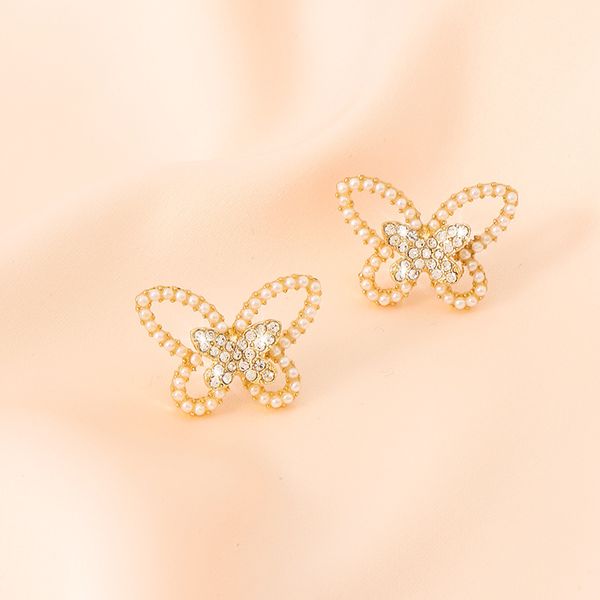 

plated 925 silver luxury brand designers letters stud geometric famous women round crystal rhinestone earring wedding perty jewerlry circula, Golden;silver