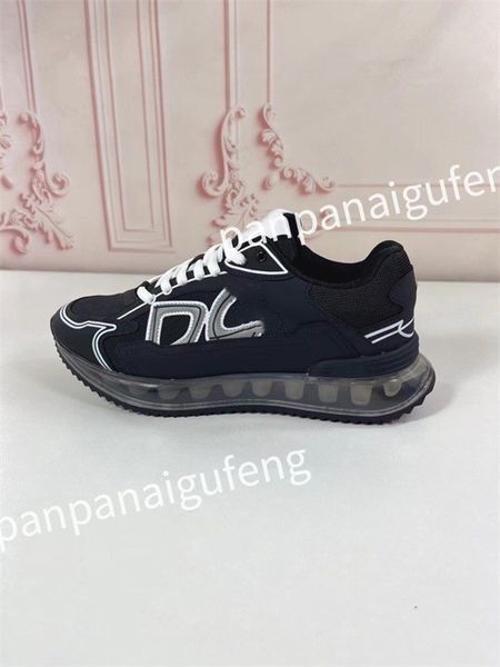 

designer sneakers calf leather white blue letter platform low sneakers for men and women training shoe sizes 39-46fd230508, Black