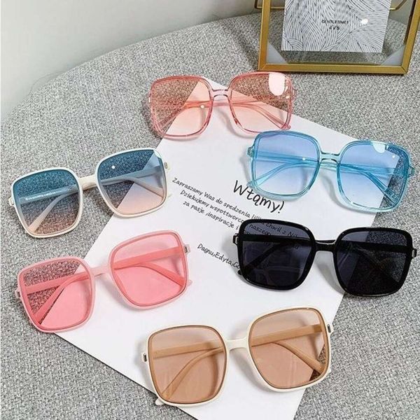 

square big face slimmer sunglasses womens anti violet fashion mens korean glasses street s ins sunblock, White;black