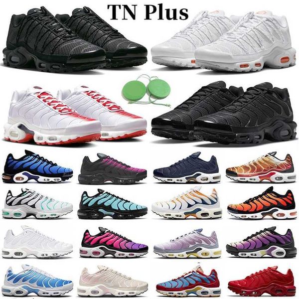 

plus tn toggle utility men running shoes sneaker tns triple white red metallic silver fire ice hyper sky bule university red women trainers, Black
