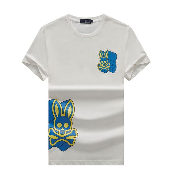 

mens designer casual t shirt fashion polos summer slim bunny print round neck luxury accessories tshirt m-xxxl, White;black
