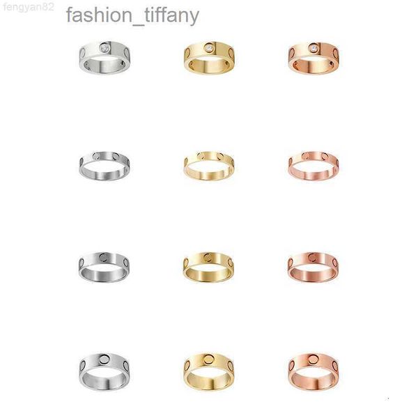 

love rings womens designer ring couple jewelry band titanium steel with diamonds casual fashion street classic gold silver rose optional siz