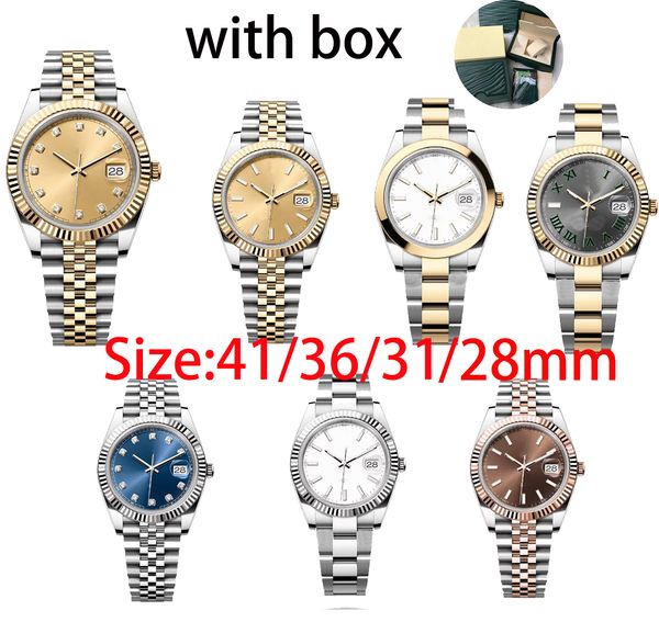

mens watches designer watches waterproof luminous mechanical watch 41mm date just automatic watch mens designer oyster 31mm ladies watch, Slivery;brown