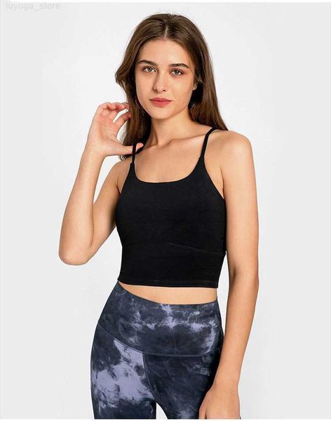 

new ladies contrast color simple yoga vest fashion versatile outer wear casual fitness sports underwear lu-dt173 yoga outfits