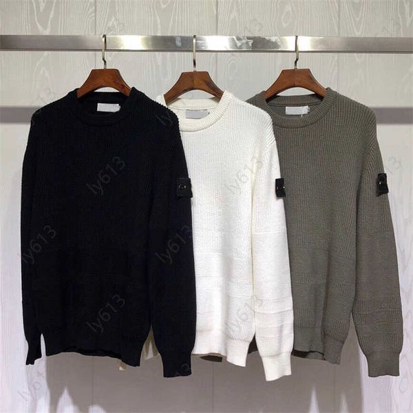 

mens sweater designer sweater ribbed splicing men and women with the same loose thin long-sleeved round neck pullover sweaters men sweatshir, White;black