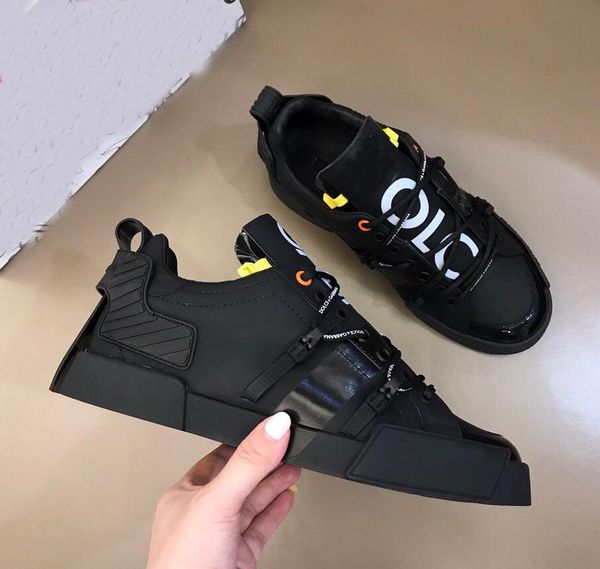 

2023 men shoes calfskin 2.zero custom sneakers black white shoes with contrasting outdoor trainers famous casual walking discount footwear e