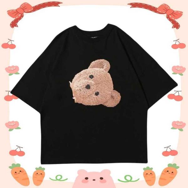 

t shirts fashion designer clothing pa tees summer new big head teddy bear short sleeve men's women's t-shirt luxury casual cotton, White
