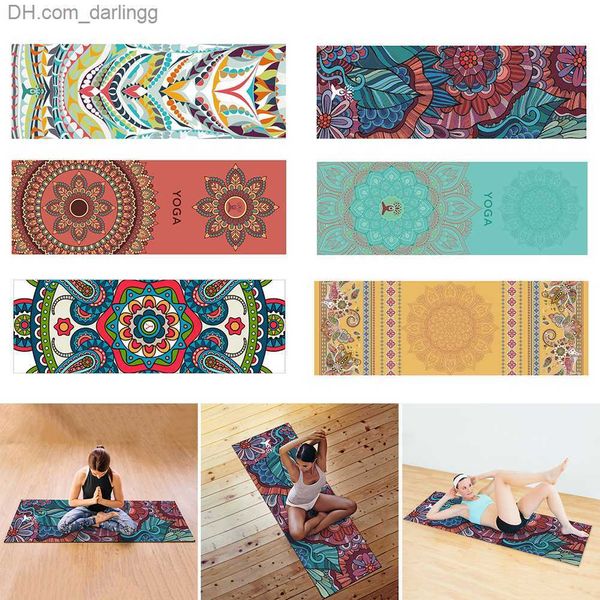 

microfiber yoga blanket quick dry printed sports mat blanket non-slip foldable sweat absorbent home gym indoor sport supplies q230826
