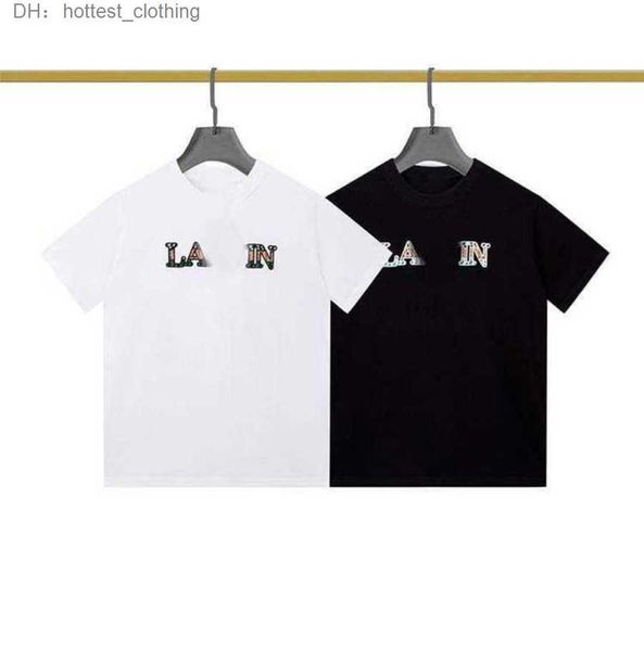 

lanvins shirt designer t shirt embroidery tee exotic two-color summer trend fashion qxia lanvin, White;black